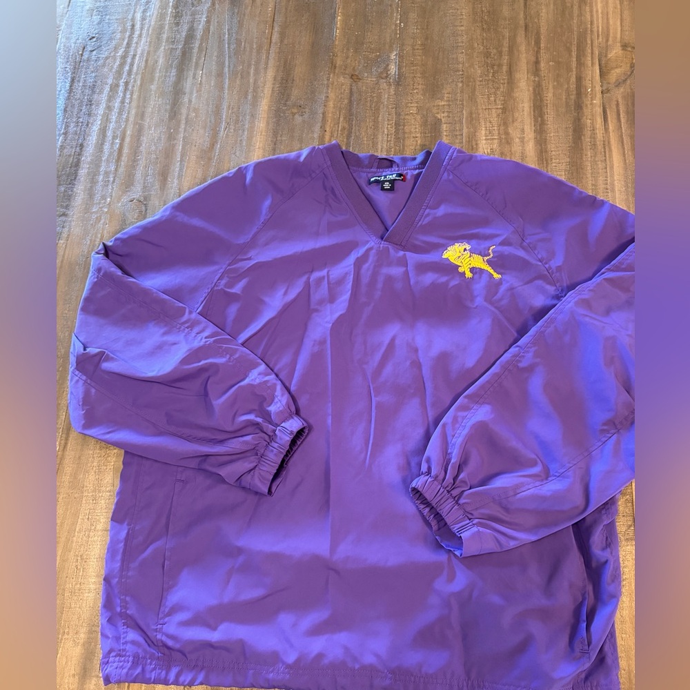 Vintage Sport-Tek 2XL XXL LSU Tigers windbreaker pullover jacket Purple And Gold